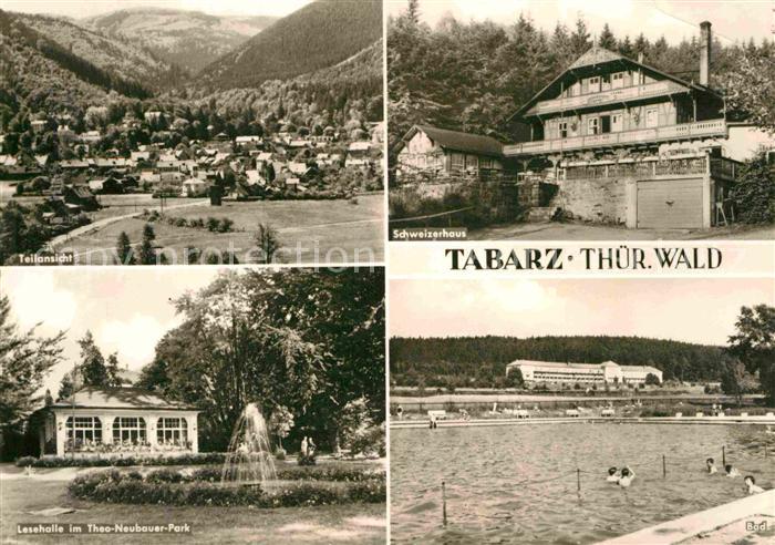 Tabarz Panorama Gaststaette Schweizerhaus Freibad Lesehalle Theo Neubauer Park
