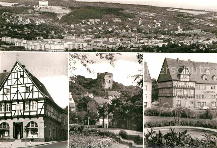 Bad Frankenhausen Panorama Blick von der Hainleite Haus Zum Schwan historisches