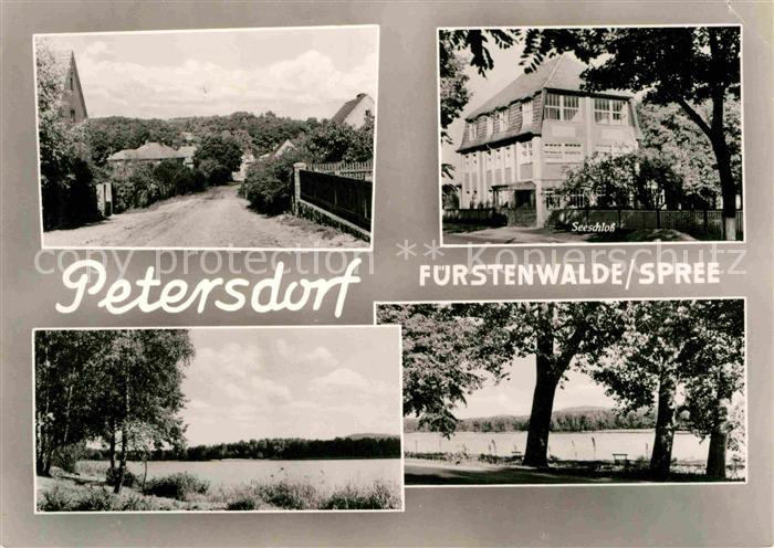 Petersdorf Saarow-Pieskow Ortsmotiv Seeschloss Uferpartie am See