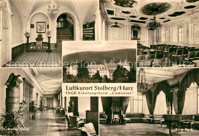 Stolberg Harz FDGB Erholungsheim Comenius Comenius Ecke Saal Gang