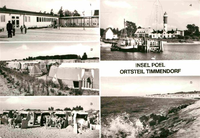 Timmendorf Insel Poel Campingplatz Gaststaette Strand Lotsenhafen Leuchtturm Mol