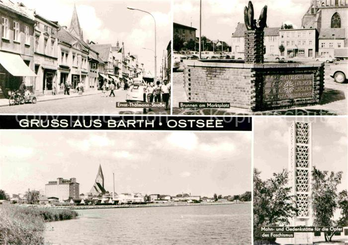 Barth Ernst Thaelmann Strasse Brunnen Marktplatz Mahn und Gedenkstaette fuer die