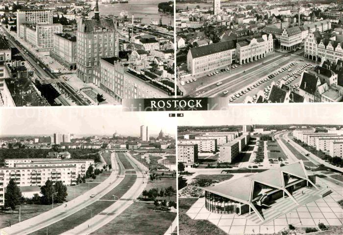 ROSTOCK  CITY Lange Strasse Stadthafen Suedstadt Ernst Thaelmann Platz Kosmos Ga