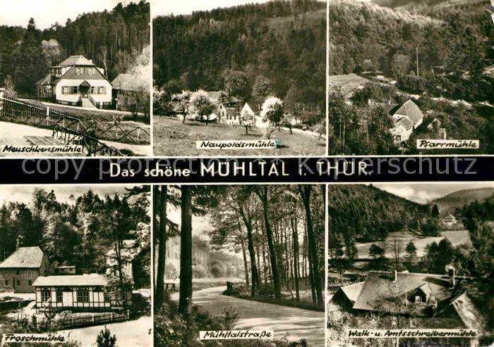 Muehltal Thueringen und seine Muehlen Waldpartie Muehltalstrasse