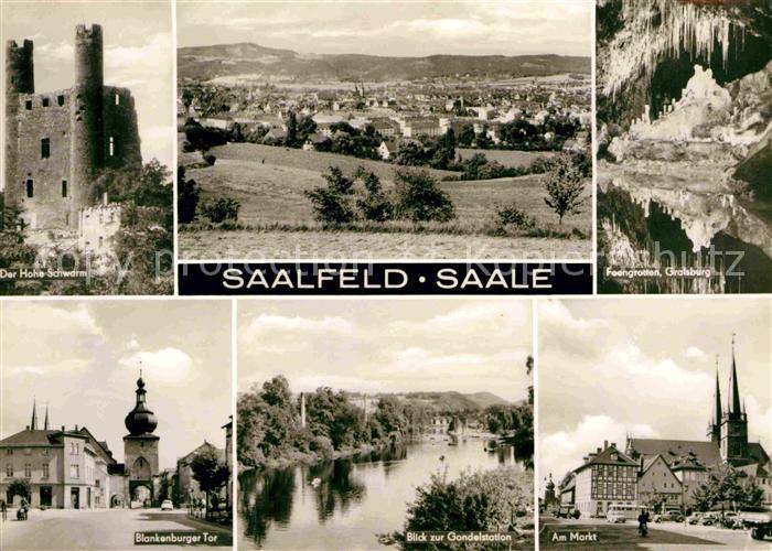 Saalfeld Saale Burgruine Hoher Schwarm Feengrotten Gralsburg Blankenburger Tor G