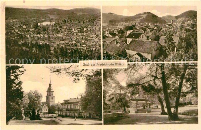 Friedrichroda Panorama Teilansichten Kirche Park