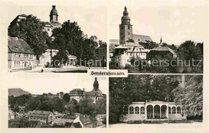 Sondershausen Thueringen Ortsansicht mit Kirche