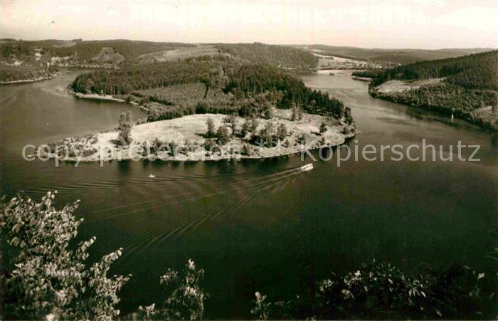 Bleilochtalsperre Stausee Bleiloch Saaletalsperre Rundblick vom Heinrichstein