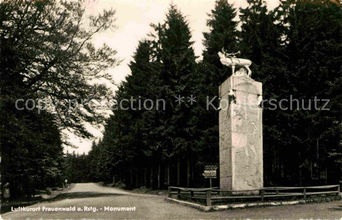 Frauenwald Thueringen Monument Hirsch Skulptur Luftkurort