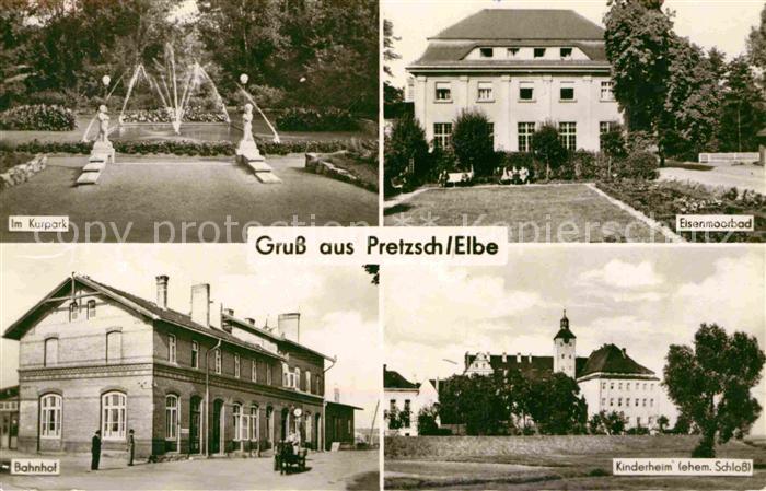 Pretzsch Elbe Kurpark Eisenmoorbad Kinderheim ehemaliges Schloss Bahnhof