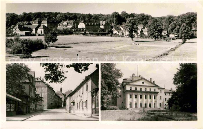 Ebersdorf Thueringen Panorama Strassenpartie Handabzug