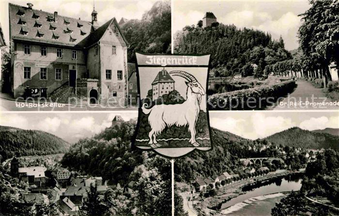 Ziegenrueck HO Ratskeller Dr Reif Promenade Saale Viadukt Wappen