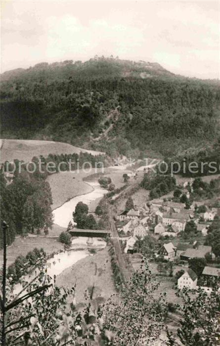 Hennersdorf Augustusburg Panorama Blick zum Schloss Augustusburg