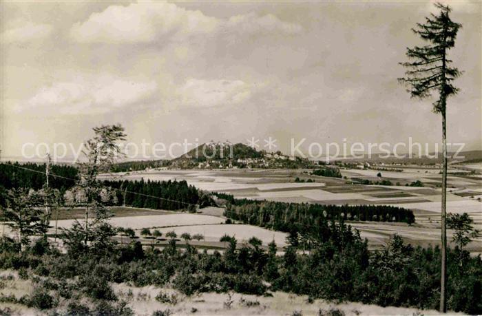 Augustusburg Panorama Blick zum Schloss Augustusburg