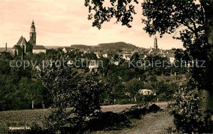 Kamenz Sachsen Ortsansicht mit Kirchen