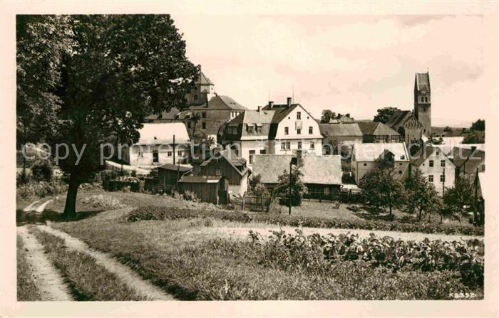 Schoenberg Vogtland Dorf des Friedens Ortsansicht mit Kirche