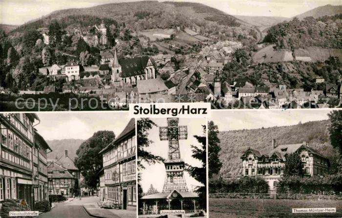 Stolberg Harz Panorama Neustadtstrasse Josephshoehe Kreuz Thomas Muentzer Heim