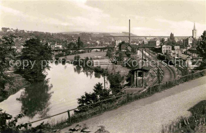 Wilkau-Hasslau Panorama Mulde Eisenbahn