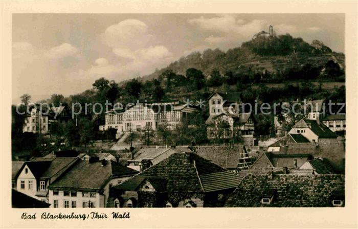 Bad Blankenburg Ortsansicht mit Burgruine
