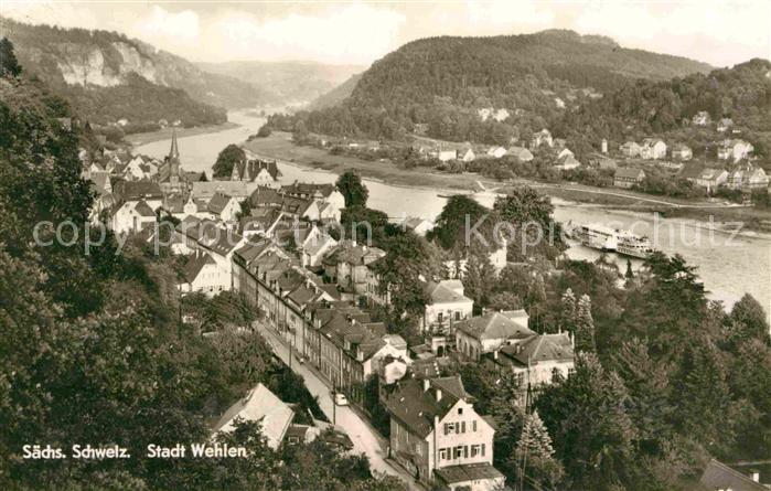Wehlen Sachsen Panorama Elbtal Elbsandsteingebirge