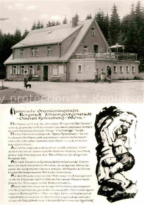 Johanngeorgenstadt Ferienheim Henneberg Historische Orientierungstafel