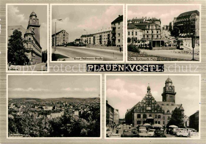 Plauen Vogtland Rathaus Ernst Thaelmann Strasse Otto Grotewohl Platz Altmarkt Pa