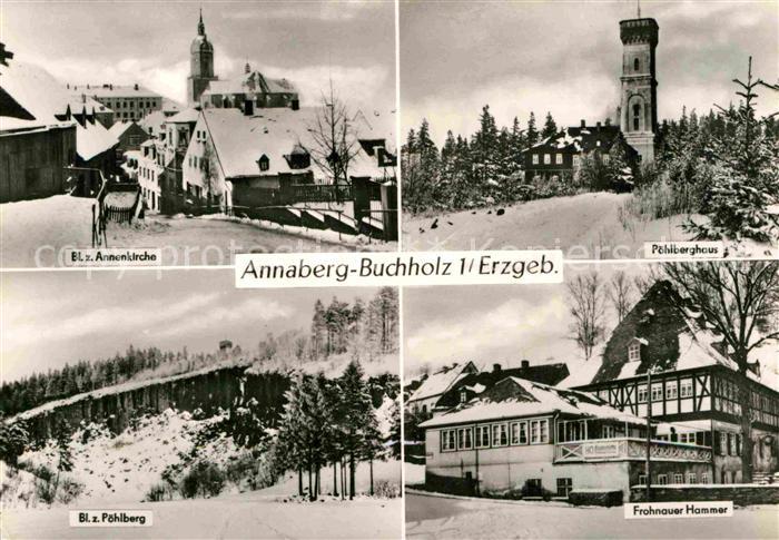 Annaberg-Buchholz Erzgebirge Ortsmotiv mit Annenkirche Poehlberg Poehlberghaus A