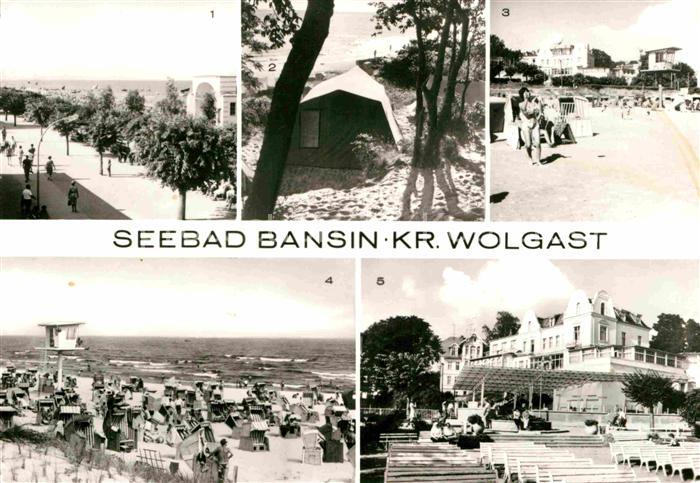Bansin Ostseebad Strandpromenade Zeltplatz Strand FDGB Erholungsheim
