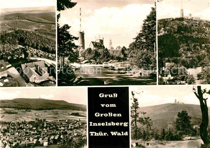 Grosser Inselsberg Berggaststaette Turm Sender Landschaftspanorama