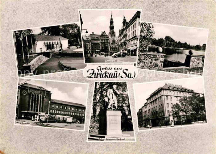 Zwickau Sachsen Freilichtbuehne Hauptmarkt Schwanenteich Bahnhofstrasse Robert S