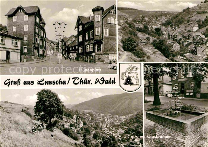 Lauscha Huettenplatz Panorama Wandern Glasbrunnen