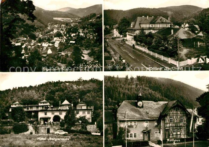 Sitzendorf Thueringen Panorama HO Hotel Zur Linde Rathaus Hotel Bergterrasse