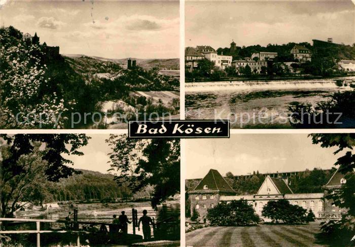 Bad Koesen Panorama Rudelsburg und Burg Saaleck Saline Campingplatz Medizinische