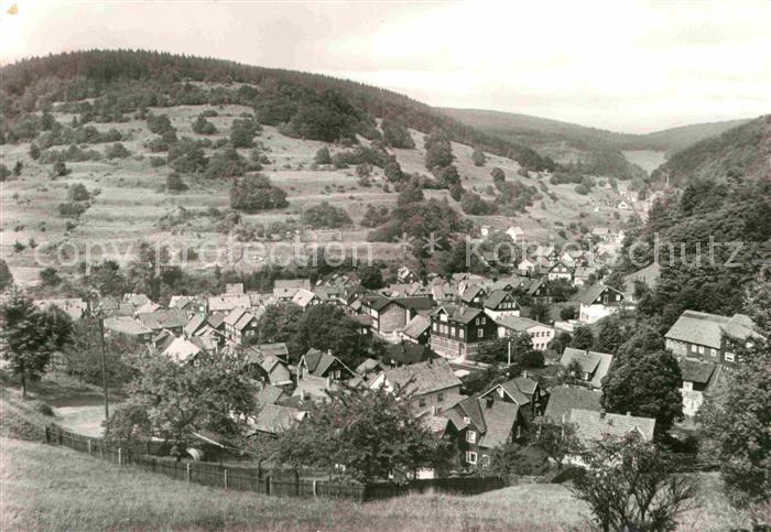 Giessuebel Schleusegrund Panorama Thueringer Wald