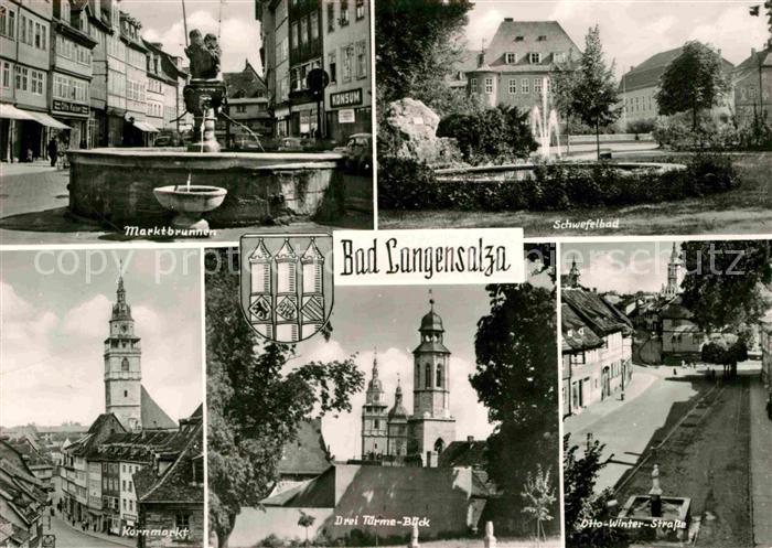 Bad Langensalza Marktbrunnen Schwefelbad Otto Winter Strasse Drei Tuerme Blick K