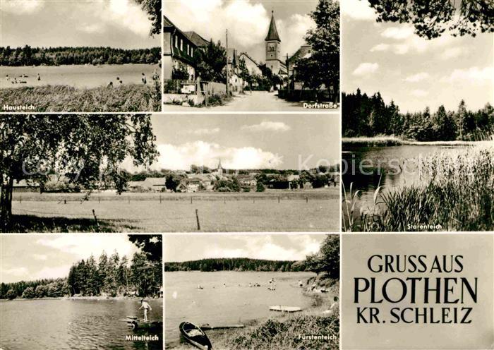 Plothen Hausteich Dorfstrasse Kirche Starenterich Mittelteich Fuerstenteich
