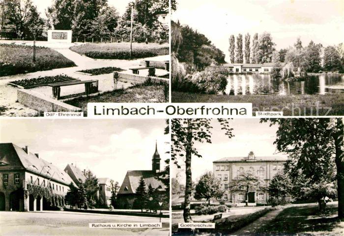 Oberfrohna OdF Ehrenmal Stadtpark Schwanenteich Rathaus Kirche Goetheschule