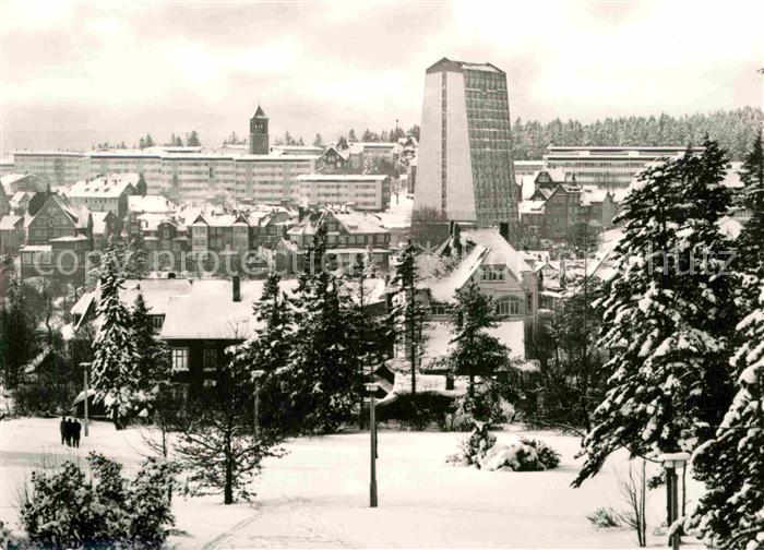 Oberhof Thueringen Teilansicht mit Hotel Rennsteig