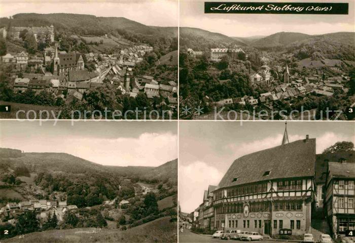 Stolberg Harz Panorama Blick von der Lutherbuche Zechental Toellebank Rathaus