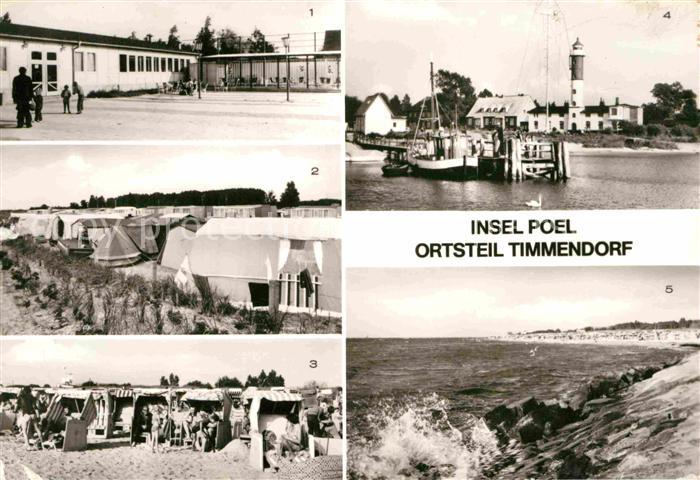 Timmendorf Insel Poel Gaststaette Campingplatz Strand Lotsenhafen Leuchtturm Mol
