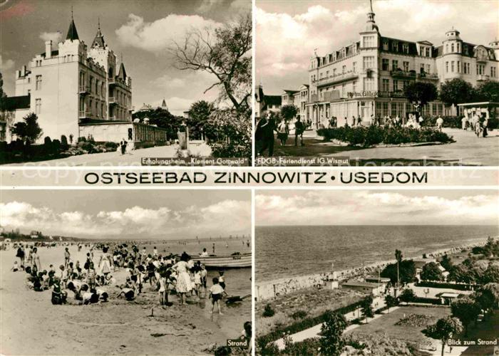 Zinnowitz Ostseebad Erholungsheim Klement Gottwald FDGB Feriendienst IG Wismut S
