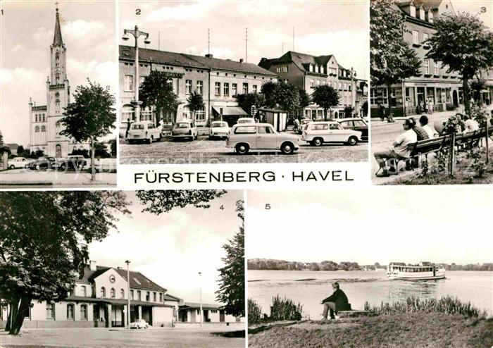 Fuerstenberg Havel Marktplatz Kirche Ernst Thaelmann Strasse Bahnhof Havel Dampf