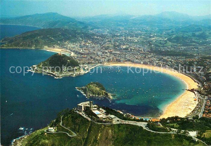 San Sebastian  Pais Vasco ES Monte Igueldo Costa vista aerea