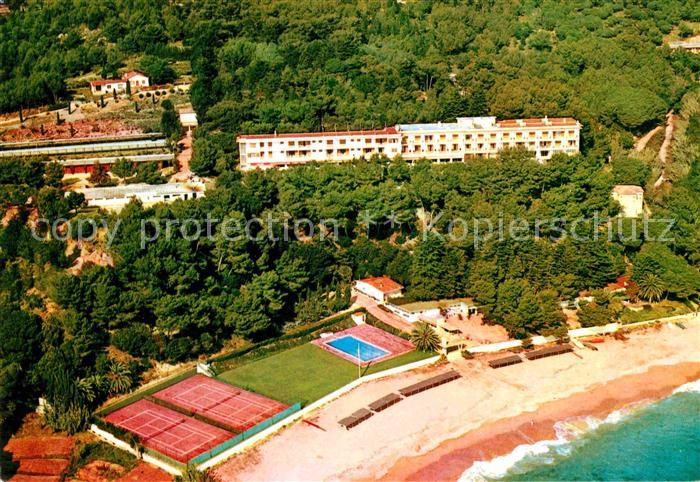 Lloret de Mar Hotel Santa Marta Tennisplatz Strand Fliegeraufnahme