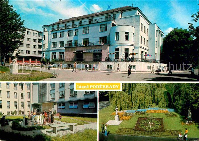 Podebrady Kurhaus Libensky Sanatorium Blumenuhr