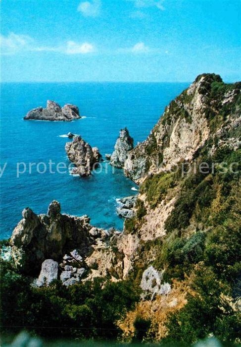 Paleocastritsa Korfu Panorama Steilkueste