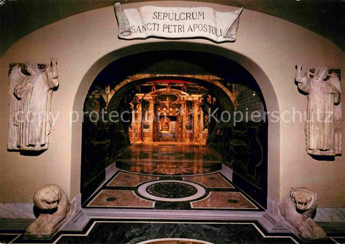 Vatican Sacre Grotte Vaticane veduta generale della Confessio Sancti Petri