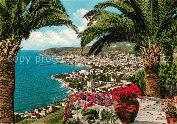 San Remo Panorama da Levante Palmen