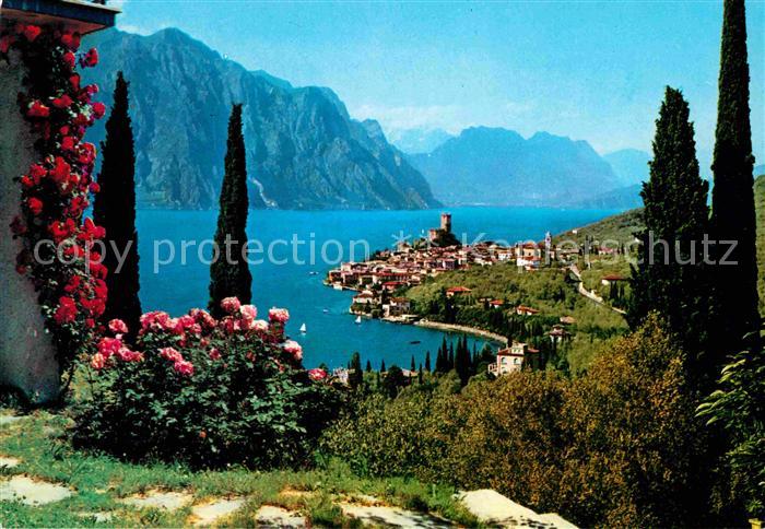 Malcesine Lago di Garda Panorama Gardasee Alpen