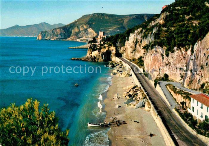 Finale Ligure Via Aurelia e Castello Riviera delle Palme Kueste